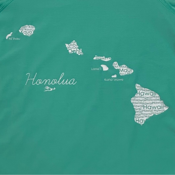 Honolua Surf Company Short Sleeve Rashguard UV Protection Swim Shirt - Picture 5 of 13